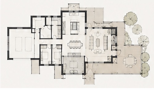 Custom home schematic floor plan